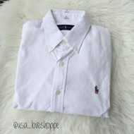 Ralph Lauren for Women Slim Fit Cotton Oxford Sport Shirt in white